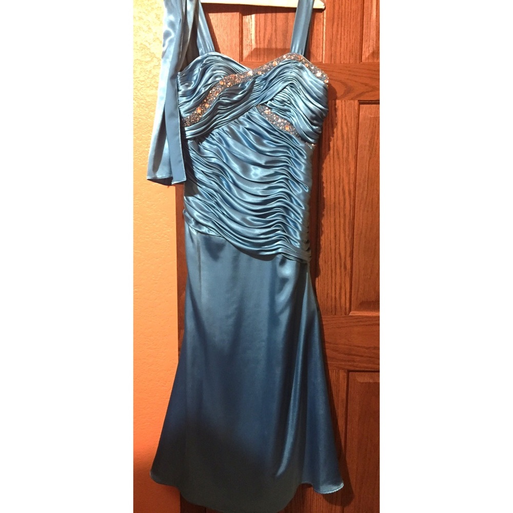 Light blue prom dress